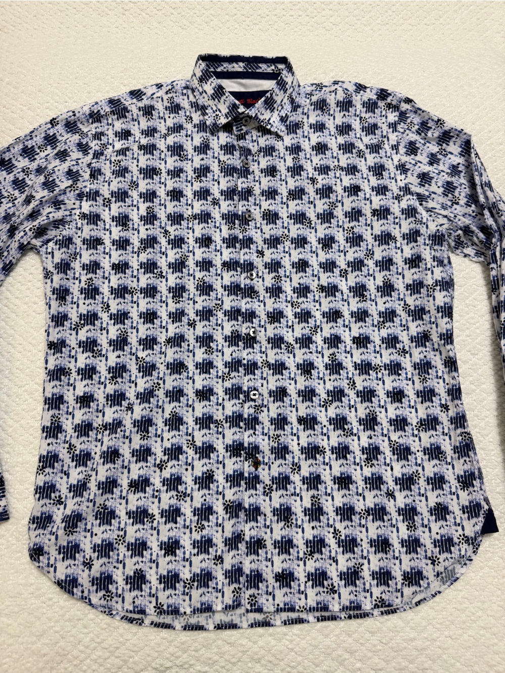 Luchiano Visconti Black Long Sleeve Shirt Button Down Men’s Size Large